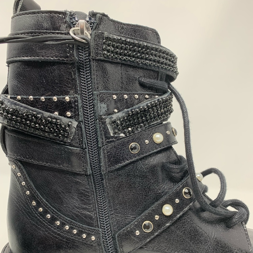 ZARA LOW HEELED LEATHER ANKLE BOOTS - Picture 7 of 16